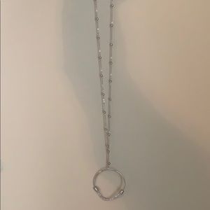 dangly silver necklace